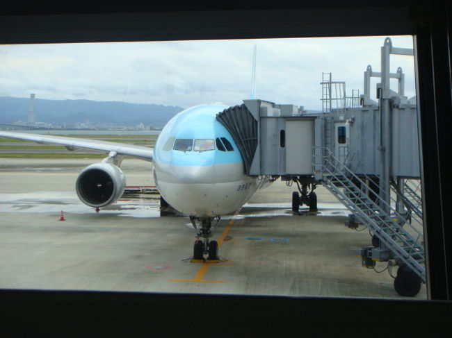 関西国際空港発１３：３５　KE724（大韓航空）にて、出発♪