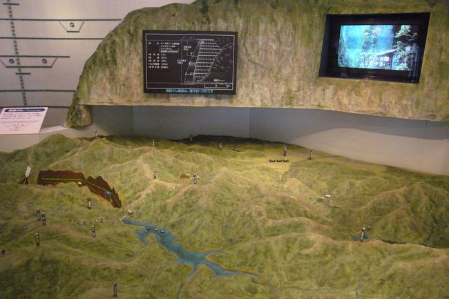 黒部渓谷の模型が置いてあるところを見ました。