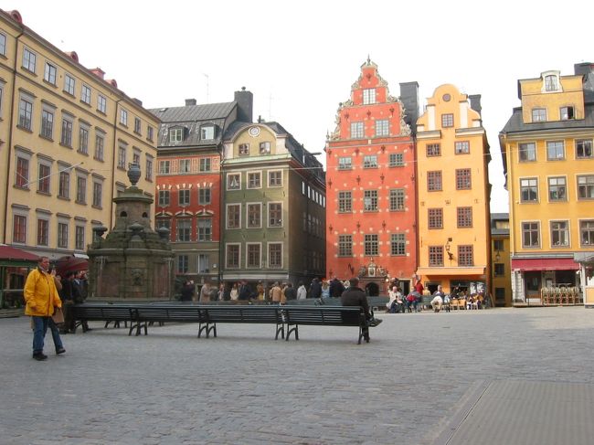 ノーベル博物館の前の広場です。