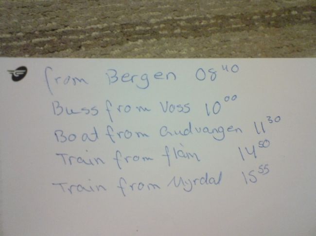 買ったときにルートと乗り物と時間もも書いておいてもらいました。<br />