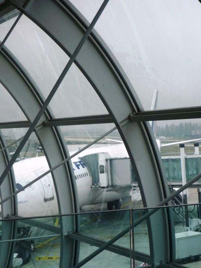 エールフランスはYクラス利用。<br />スカイチームなので、ラウンジは使えない。<br /><br />CDGって、ICNとかSINのように空港で楽しむような施設もほとんどない。<br />しかもWifiは有料。<br /><br />パリ市内へ行こうと思っても、寒くて出る気もしない。<br /><br />一日の勤務時間弱ほどの7時間のトランジット、ひたすら本を読んだりIpadのオフラインアプリをつついたり、携帯さわったり。<br /><br />数々の出発便と出発するパッセンジャーを見送りながらひたすら時間がたつのを待つ。<br /><br />そして、やっとやっと13時過ぎカイロ便のボーディングが開始される。<br />長かったぁ。