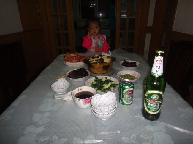 家で嫁の友達も来て晩ご飯。