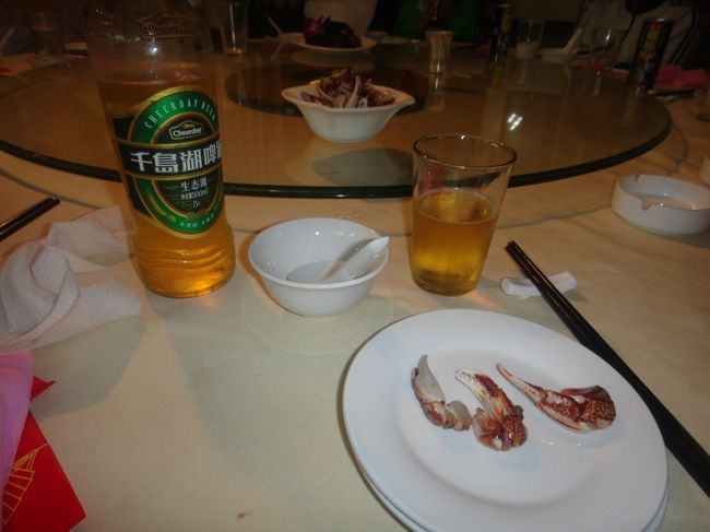 ここのお勧めは蟹の爪の紹興酒漬けです！うまーい