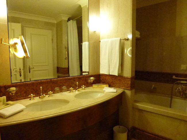 11月4日<br />『グランド・ホテル・ウィーン』<br />お部屋のバスルーム<br />ダブルシンク〜