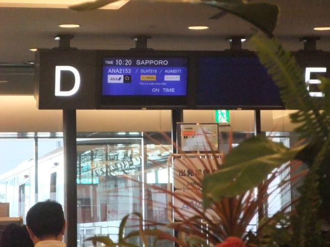 成田に到着して入国したら、友達は福岡へ、私は札幌へ向かいます。<br /><br />出発ロビーは隣だったので、搭乗時間まで時間を潰しそれぞれの飛行機へ。<br />帰る地元は同じなんだけどね。笑