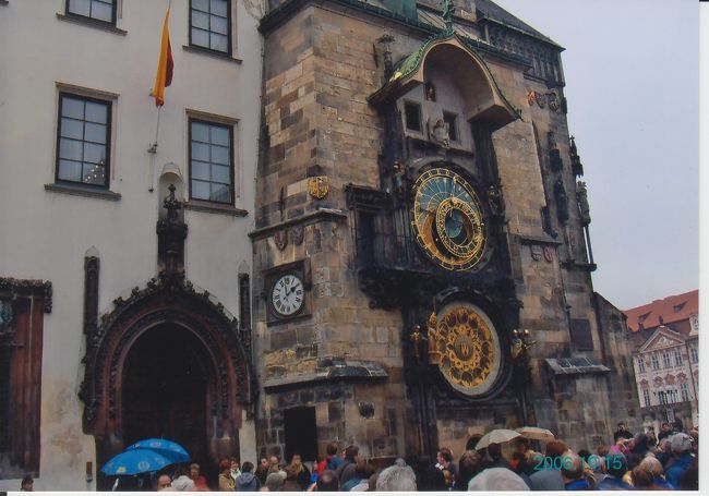 時計塔の天文時計。<br /><br />