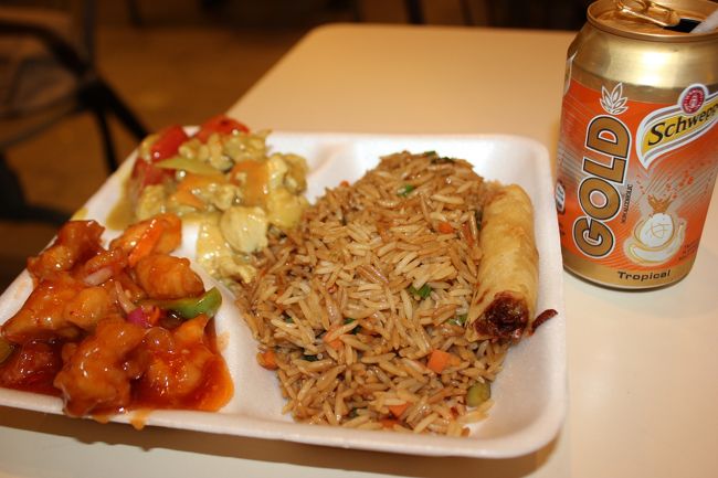 フードコートで食事。<br />これで400円くらいして、エジプトではかなり良い値段だけど<br />久々に酢豚、アジアの味を食べることができて感動！<br />美味しかったなあ。