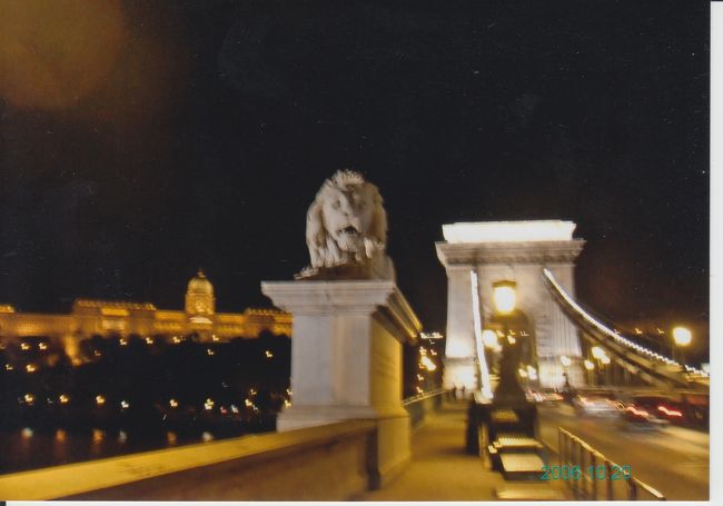 酔っ払いすぎて、うっかりドナウ川に落ちそうになるも、<br />無事に到着、くさり橋です。