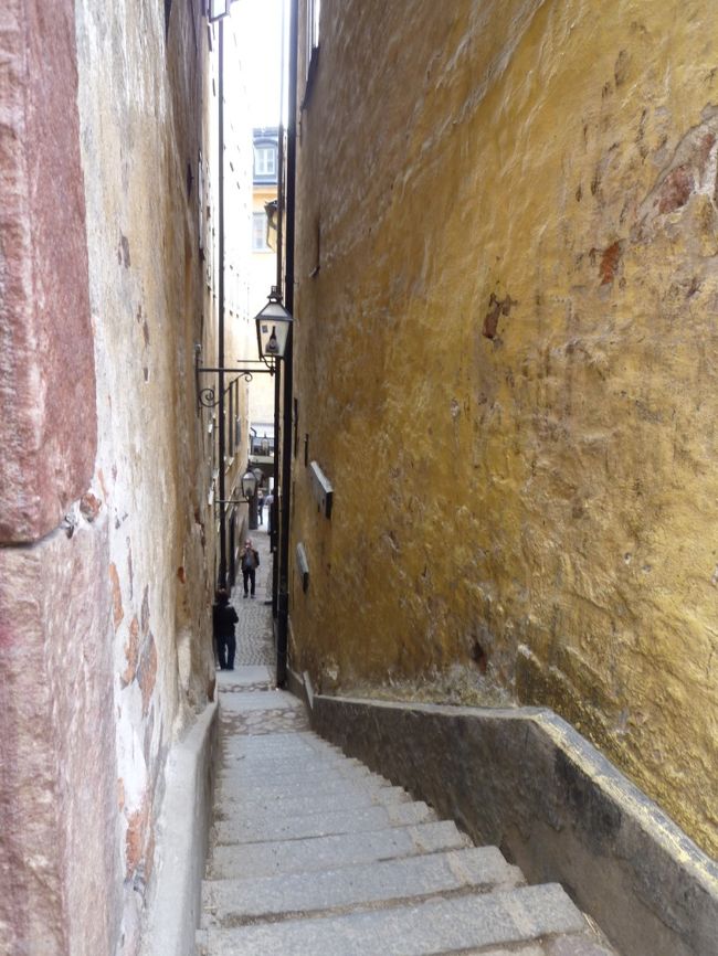 ガムラ・スタンで最も狭い通りのモーテン・トローツィグ・グレンです。<br /><br />幅は９０センチしかないそうです。