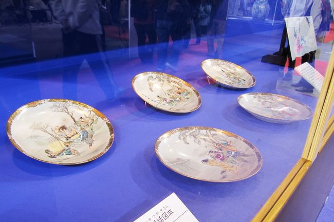 【 E399 】 超名品　明治期瀬戸焼上手作品　川本桝吉作品　超細密武士文舟形皿 明治期瀬戸名工 秀逸作！ 川本桝吉 染付波花鳥図 手桶形鉢 水指