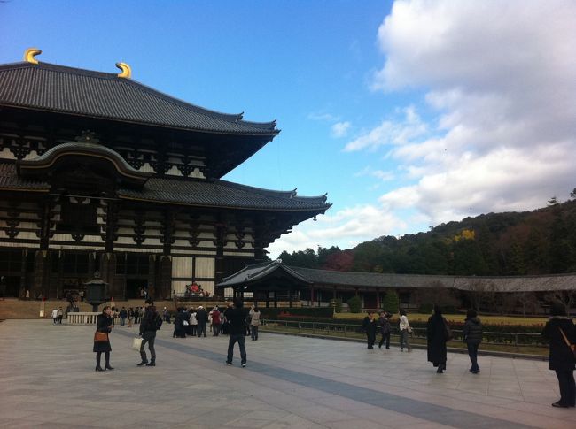 東大寺といえば大仏！<br />大仏殿へ〜。<br /><br />とても天気がいいけどとにかく寒い＞＜