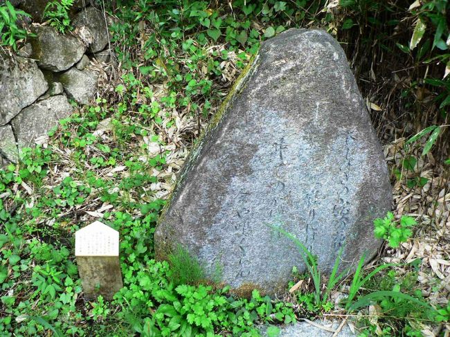 蛙塚にある蛙を詠んだ歌碑。