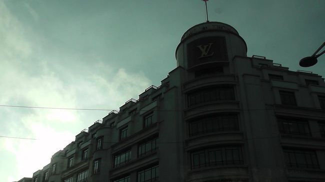 凱旋門のまわりをぐるっと周ってくれたのですが、乗っている側が反対で撮影できず…残念。<br />そのままシャンゼリゼ通りに入ります。<br />なんとか撮影できたのは、ルイヴィトンの本店だけだという…。