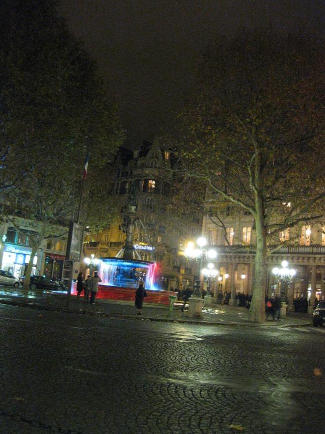 といっても、荷物の量は結構多くなりました。<br />日本から持ってきていたエコバッグに入れて持ち歩きます。<br />欲しかったモノプリのバッグは見つけられずに断念…後日、レジで買うのだということを知りました。<br /><br />さて、再び歩いてルーブルへ戻ります。<br />すでに閉館していますが、ライトアップされた外見を見るためです。