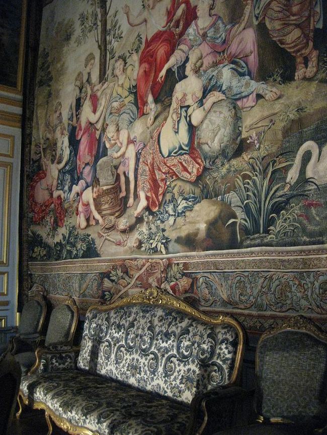 タペストリーがたくさん。<br />