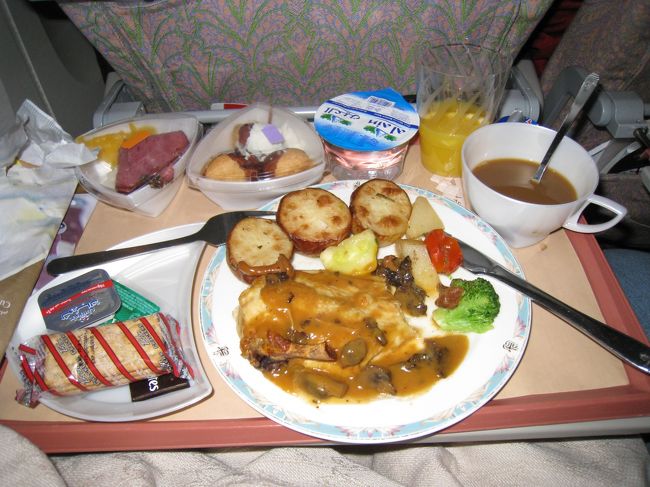 長い移動時間・・・機内食って思ってたよりかなり美味しい！