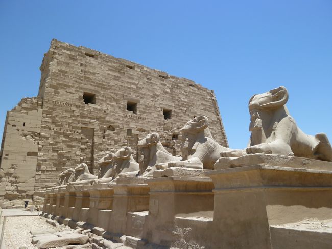 ＜カルナック神殿＞<br />アメン・ラー神を祭るエジプト最大級の神殿。<br />そのスケールの大きさには圧倒される。