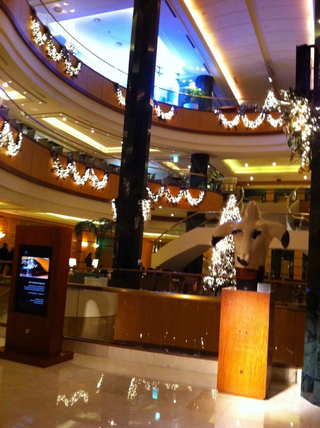 ９号線の高速バスターミナル駅で降ります。今回の宿はJW Marriott Seoul。<br />３号線の駅からは近かったけれど、９号線の駅からはちょっと距離がありました。荷物がない分には問題ないですが、もし荷物が重い多いで９号線を使ってホテルに向かうとなるとちょっと大変そう。高速バスターミナル駅直結というより隣接という感じも…<br />でもホテルはとても素敵。<br />エントランス＆ロビーはクリスマス仕様になっていました。フロントの人もフレンドリーで良い感じ。