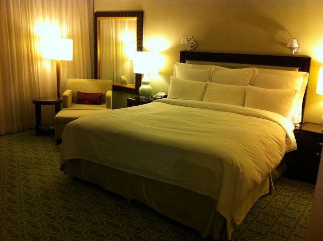 今回はマイル使用だったので、ホテルは奮発。クラブフロアを予約しました。部屋はシンプルだけど落ち着いた雰囲気のインテリア。