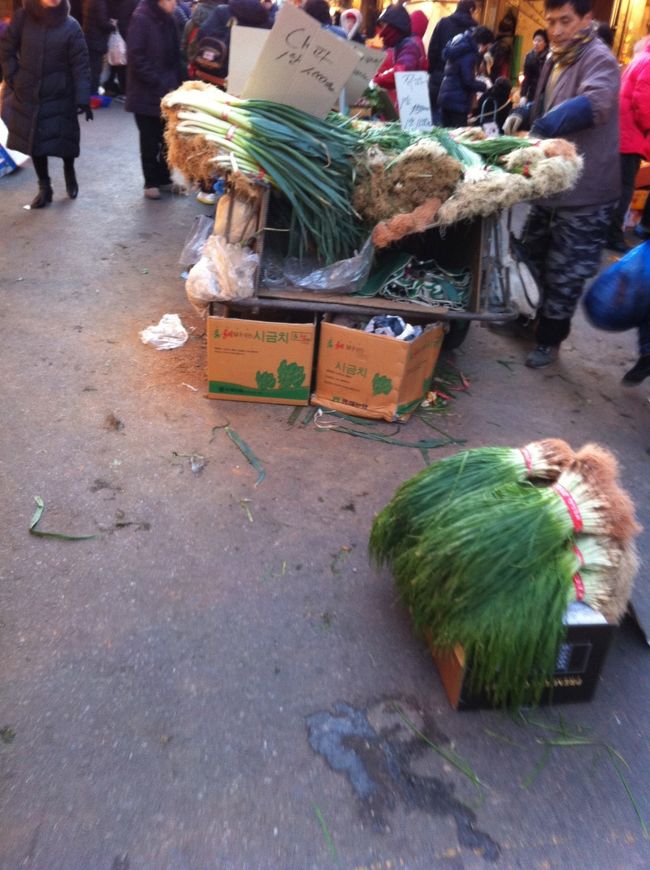 ねぎを束で売ってます。買って帰りたい。