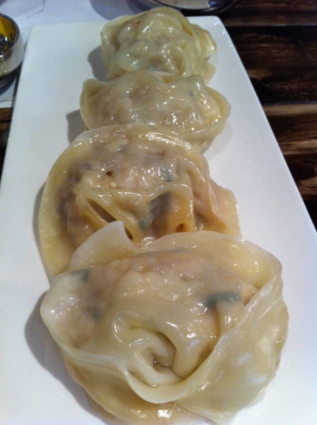 餃子もたのんでみた。巨大。あっさりしてました。