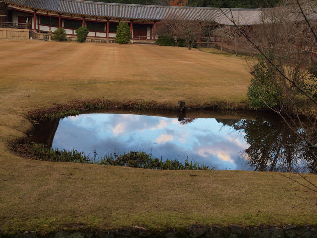 　池に空が写る。その世界の広さ