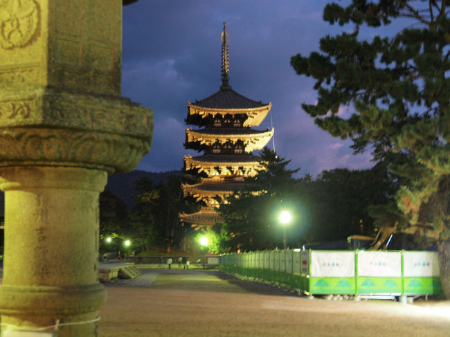 興福寺五重塔　暗くて　ややボケ