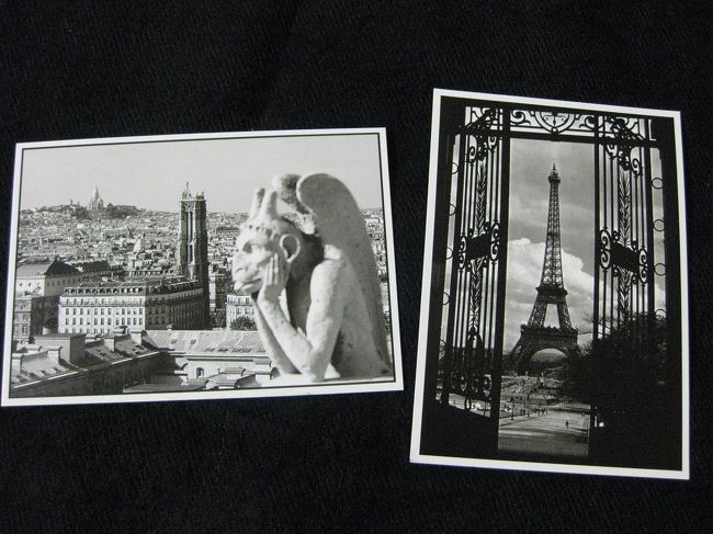 こちらが購入した絵葉書。<br />1枚2ユーロくらいと高めでしたが、なぜか満足。<br />（あとでレシート調べて修正します…）<br />（→レシートなくして結局わかりませんでした…でも確かこのくらいかと）