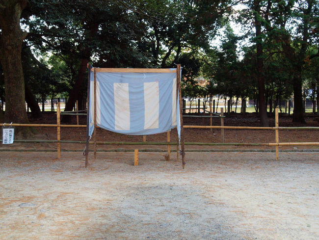 昨日の流鏑馬の名残