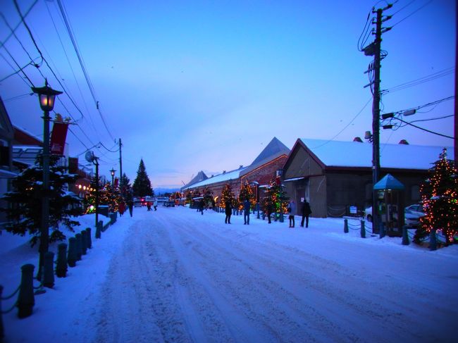 冬の北海道は夜になるのがとっても早くて<br />16時過ぎには日没となります。<br />18時のクリスマスツリーの点灯式前に<br />函館山の夜景を見に行かねば〜。<br /><br />夕暮れの街は日本とは思えない雰囲気。