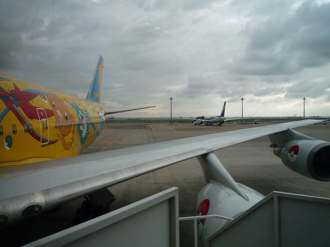 おはようございます！<br />朝６時頃に羽田に集合して37人という大人数で沖縄へ出発です！<br />軽く修学旅行のようでしたｗ<br /><br />運良くポケモンジェット機に乗れて、さらにテンション上昇！<br />ポケモン世代の私たちには嬉しいね(´ω｀)♪ 