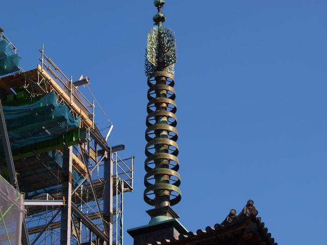 相輪　工事現場