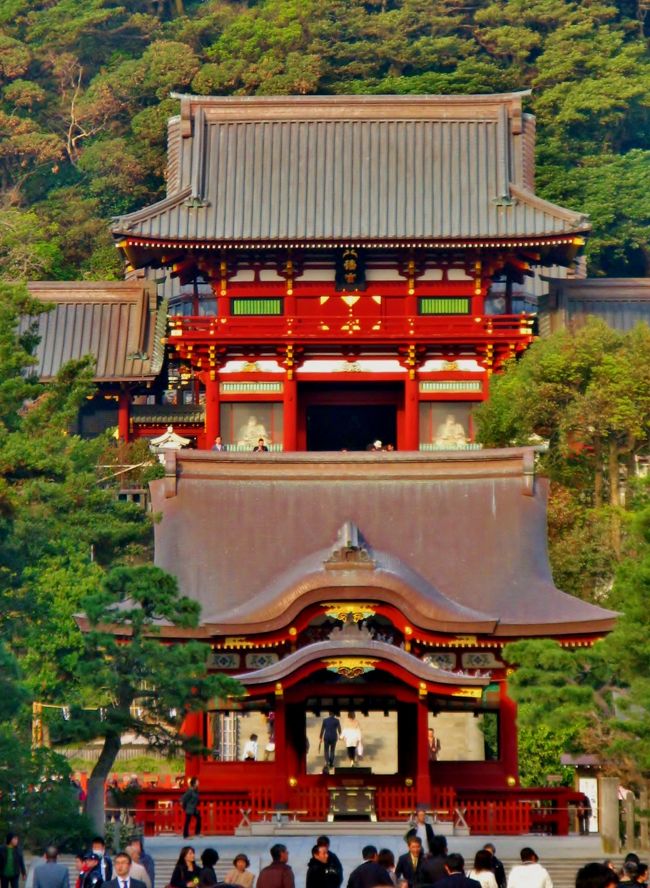 鎌倉八幡宮境内(額装済み) 鎌倉八幡宮境内(額装済み) 鎌倉八幡宮境内(額装済み) 絵画