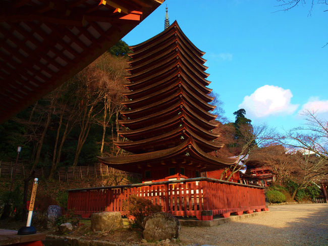 談山神社　藤原鎌足　木造　檜皮葺　十三重塔<br /><br />　　　　　　　　　国　重要文化財