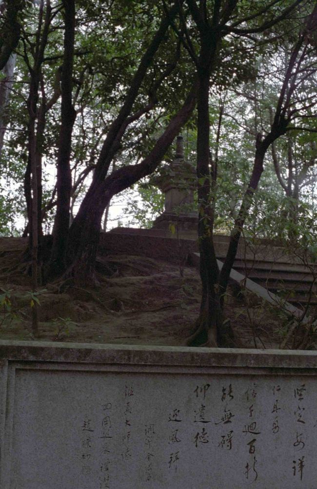 鑑真和上のお墓です。<br />薄暗い中にも、きりっとした清浄な空気がただよっています。