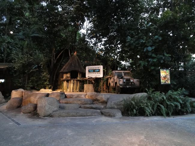 フィッシュアンドチップスとシンガポールスリングを楽しみながら、入口のところで、ショーを見ることもできました。