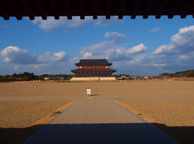 月曜日でも　外観は見る事ができます、<br /><br />　入口より、、大極殿を