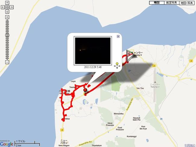 場所はこの辺です。<br />名前を聞いたらパガンニューパヤー<br />管理番号１７７４番とのこと。