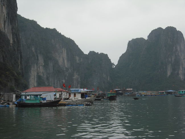 水上村、学校、銀行などもある。養殖場があって各種魚が飼育されてた。