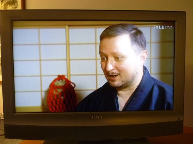 前回のヘルシンキ旅行の時も、知人がテレビに出ていましたが、今回も何度かお会いしたことがあるお茶の先生が、テレビに出ていました。