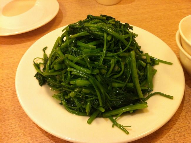 空心菜炒め。お上品な味付けで、ホント美味しい。