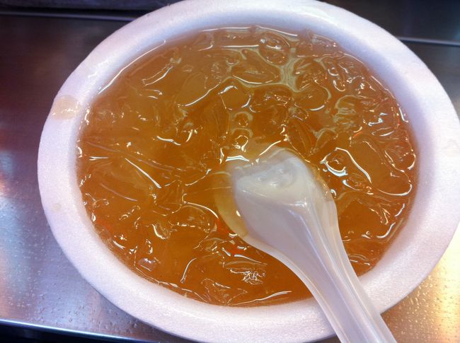 愛玉檸檬。ここの愛玉はぜひ食べてみて！<br />僕たち夫婦は台北で一番と思っています。