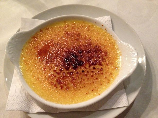 大人メニュー①のデザート、クリームブリュレです。<br />全て美味しかったです。<br /><br />これにて本日の予定は終了です！<br /><br />子供たちの体力に驚きと感謝。