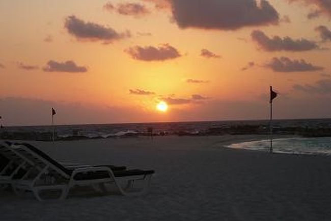 カンクンでの朝日。<br />