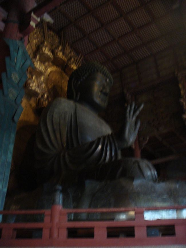 <大仏/廬舎那仏坐像><br />でかい!!!とにかく大きいの一言。<br />高さが15mあるそうです。<br />鎌倉の大仏と違って屋内にあるせいか、余計大きく見える。<br /><br />