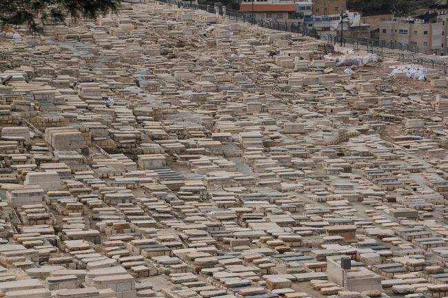 びっしりと埋め尽くされたユダヤ教徒の墓。