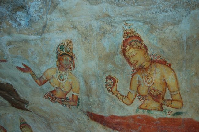 シギリヤ<br />美女のフレスコ画<br />色が鮮やか