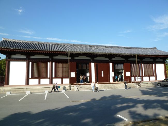 そして、興福寺国宝館へ。<br />昨年は、１時間待ちで入場を断念しましたが、今回はすぐに入ることができました。<br /><br />国宝館は、自ら出稼ぎをして立派な家を建てたファンクラブもある阿修羅像をはじめとした八部衆像、十大弟子像をはじめとして、天燈鬼、龍燈鬼、金剛力士像など、まさに圧巻のラインアップでした。<br /><br />以前にきたときの国宝館は薄暗くてかびくさく、そんな中にいる阿修羅像はかわいそうの一言でしたが、りっぱな展示室のなかでライトアップされていた阿修羅像は、見つめる視線の先にあるものは外に向かっているのではなく逆に内へ内へと自己を確認する、自己を深く掘り下げていくまなざしに感じられ、だからこそそこに真剣さがやどっているように感じられました。<br />