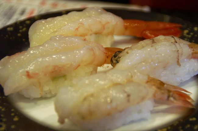 奥は甘エビですが、手前はこれも初めて食べるがす海老。