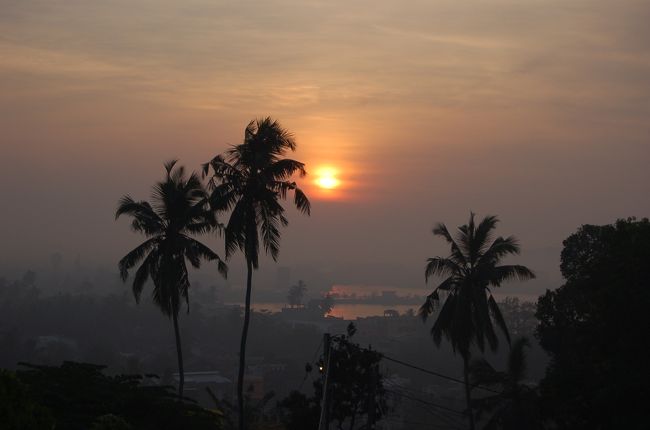 ゴールの朝焼け